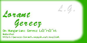 lorant gerecz business card